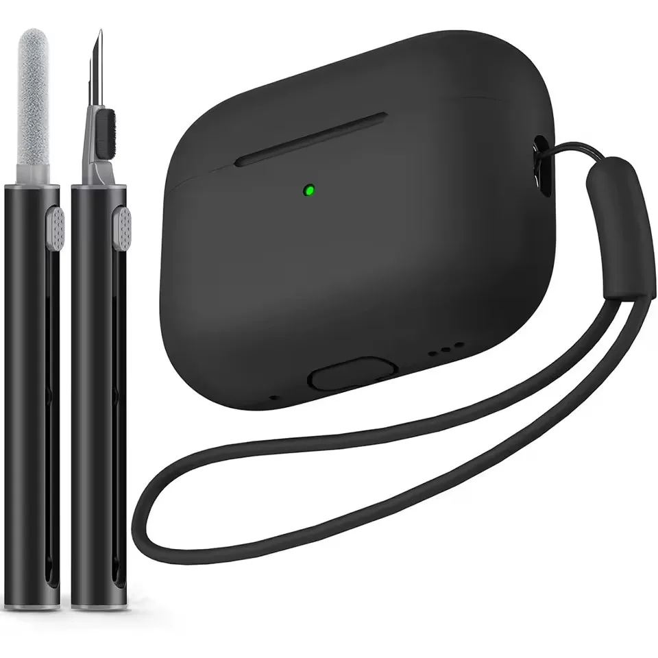 AirPods Pro Case with Cleaner Pen Kit Silicone Protective Cover with Lanyard Secondary image