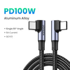 100W USB C to USB C Cable PD Fast Charging Nylon Braided 5A E-Marker