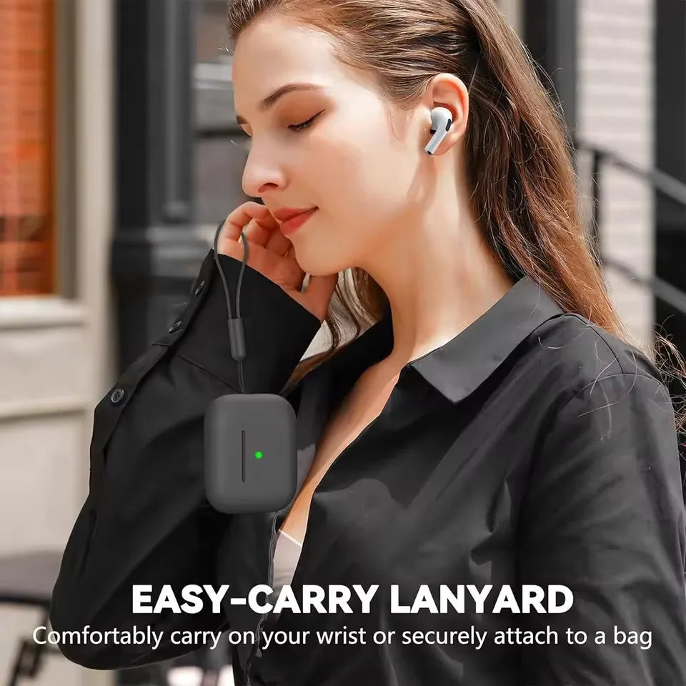 AirPods Pro Case with Cleaner Pen Kit Silicone Protective Cover with Lanyard
