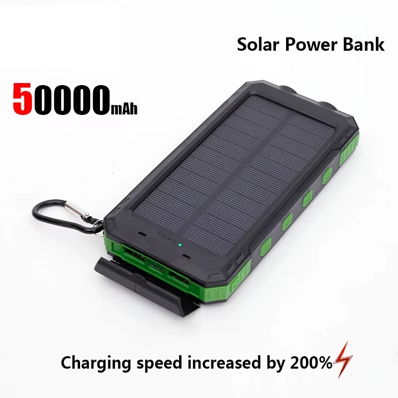200000mAh Solar Power Bank Portable Charger USB-C USB-A Outdoor Battery Main image