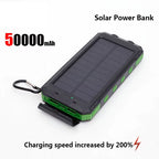 200000mAh Solar Power Bank Portable Charger USB-C USB-A Outdoor Battery