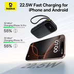 10000mAh 20000mAh Power Bank 22.5W Fast Charging Built-in USB-C Lightning Cable