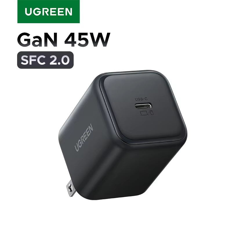 45W GaN USB C Fast Charger PD3.0 PPS QC3.0 Power Adapter