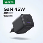 45W GaN USB C Fast Charger PD3.0 PPS EU Plug Power Adapter