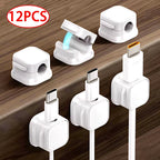 Magnetic Cable Clip Organizer Adhesive Wire Holder Desk Cable Management