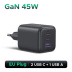 45W GaN USB C Fast Charger PD3.0 PPS EU Plug Power Adapter