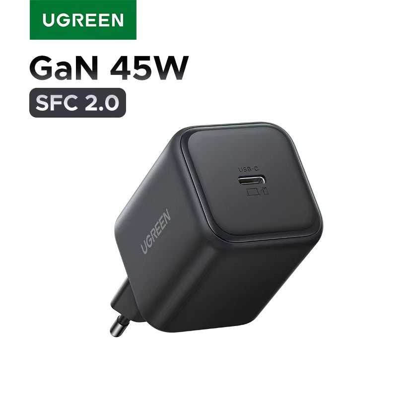 45W GaN USB C Fast Charger PD3.0 PPS EU Plug Power Adapter
