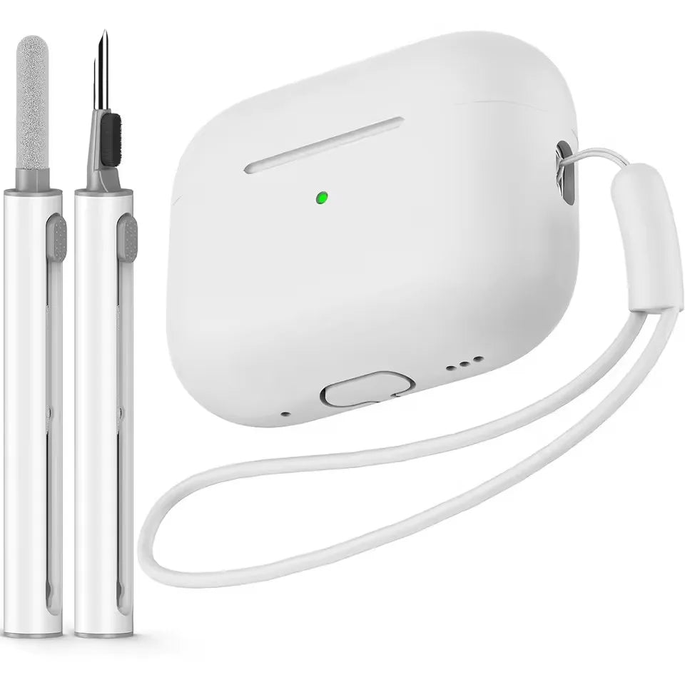 AirPods Pro Case with Cleaner Pen Kit Silicone Protective Cover with Lanyard