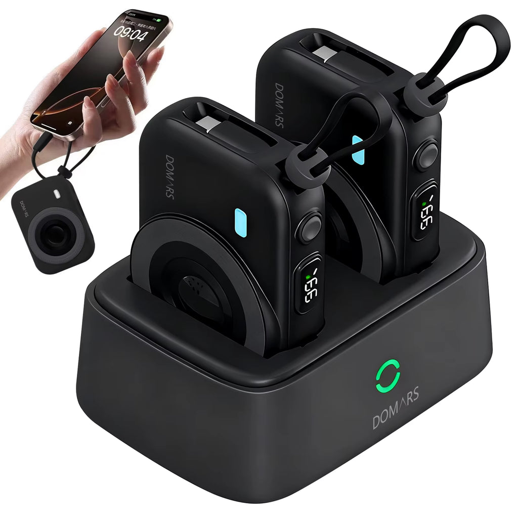 3 Pack Magnetic Power Bank 10000mAh Wireless Charging Set with Dock Fast Charger