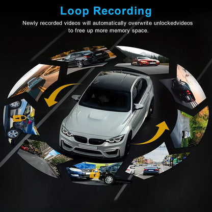 Dual View 1080P Dash Cam – Front & Inside Recording with Night Vision