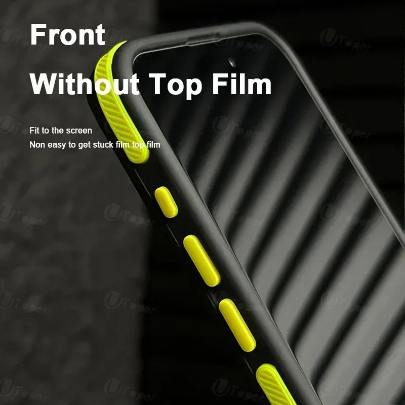 Bicolor Matte Frosted MagSafe iPhone Case Translucent Shockproof Protective Cover