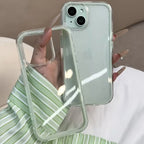 Candy Color Frame Clear Back iPhone Case Shockproof Acrylic Bumper Cover