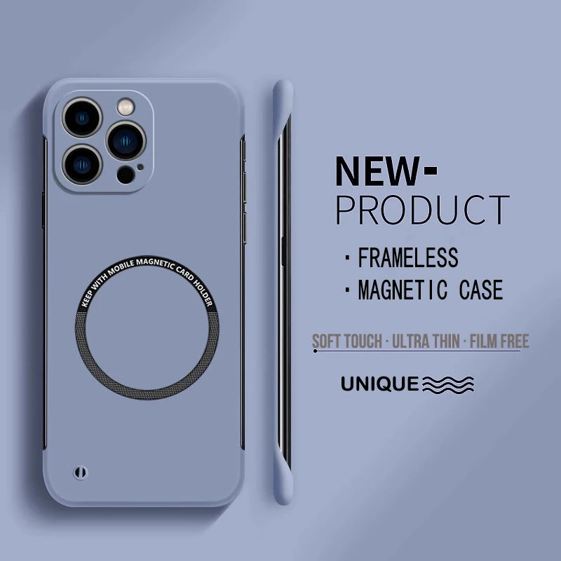 Ultra Thin Matte Magnetic iPhone Case Frameless Hard PC Slim Cover