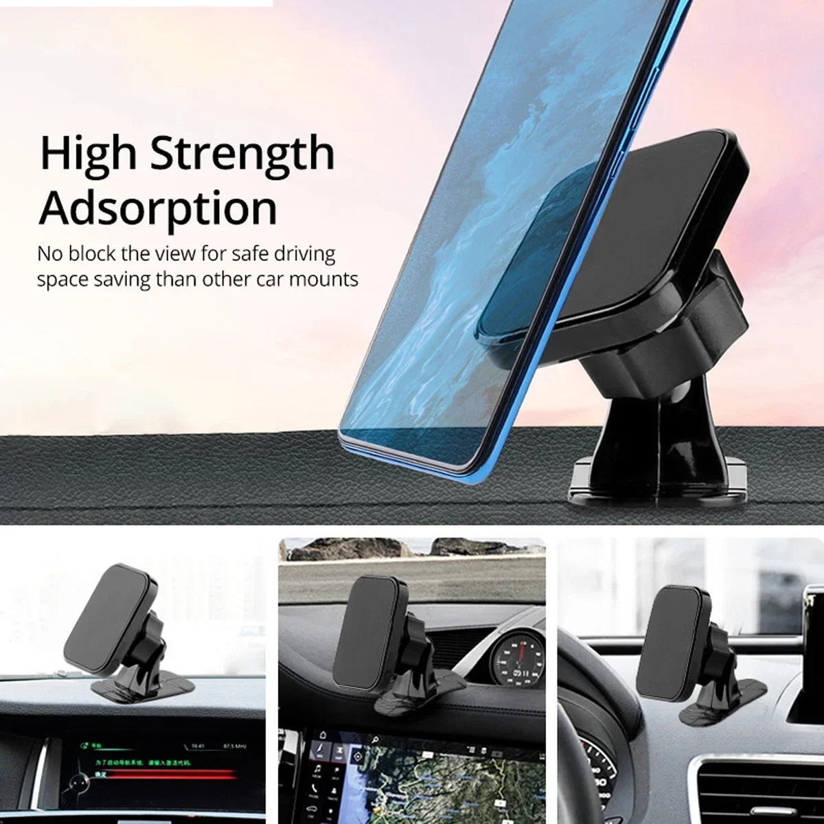 Magnetic Car Phone Holder Air Vent Mount Universal Dashboard Stand