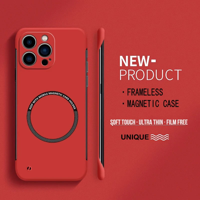 Ultra Thin Matte Magnetic iPhone Case Frameless Hard PC Slim Cover