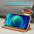 Leather Flip Wallet iPhone Case Card Holder Magnetic Book Cover