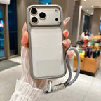 Crystal Clear iPhone Case with Camera Touch Button Shockproof Protective Cover