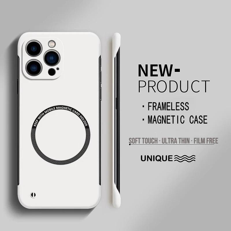 Ultra Thin Matte Magnetic iPhone Case Frameless Hard PC Slim Cover