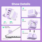 UGREEN 65W GaN Charger Robot Design PD Fast Charger USB-C Multi Port Adapter