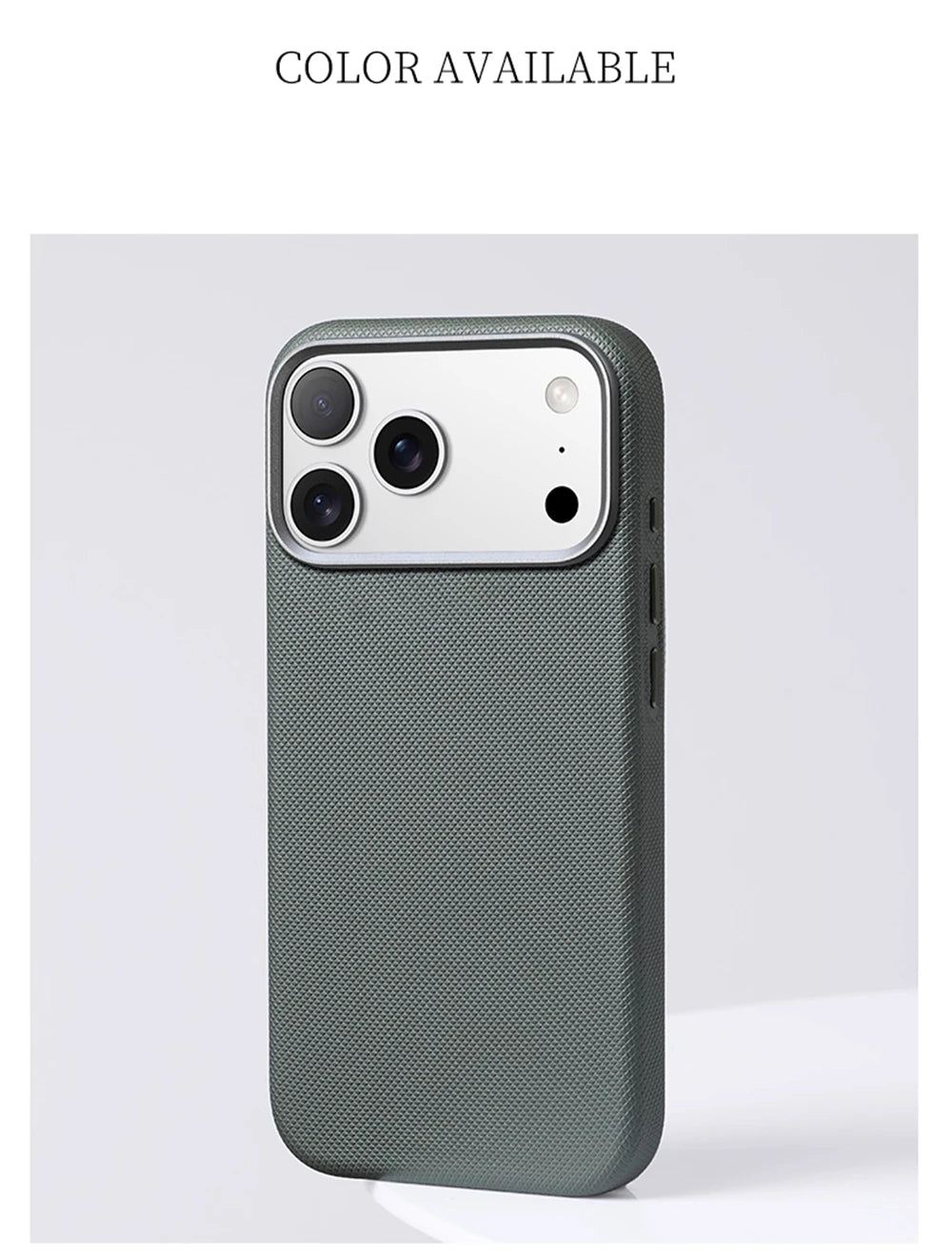 Luxury Diamond Texture MagSafe Leather iPhone Case Alloy Lens Protective Cover