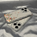 Flower Transparent iPhone Case Shockproof Silicone Soft Protective Cover
