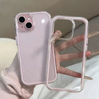 Candy Color Frame Clear Back iPhone Case Shockproof Acrylic Bumper Cover
