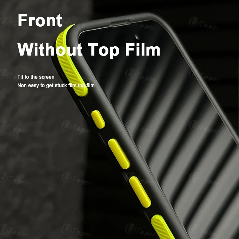 Bicolor Matte Frosted MagSafe iPhone Case Translucent Shockproof Protective Cover