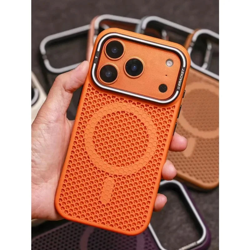 MagSafe Cooling Mesh iPhone Case Camera Mount Shockproof Protective Cover