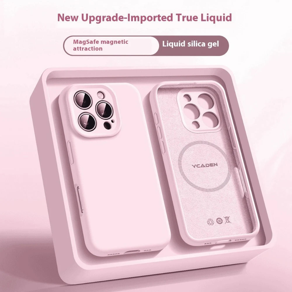Candy Color MagSafe Liquid Silicone iPhone Case Soft Magnetic Protective Cover