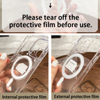 MagSafe Transparent iPhone Case Shockproof Clear PC Hard Cover