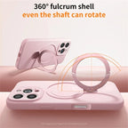 Magnetic Ring Stand iPhone Case 360° Rotating MagSafe Silicone Cover