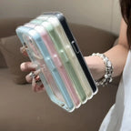 Candy Color Frame Clear Back iPhone Case Shockproof Acrylic Bumper Cover