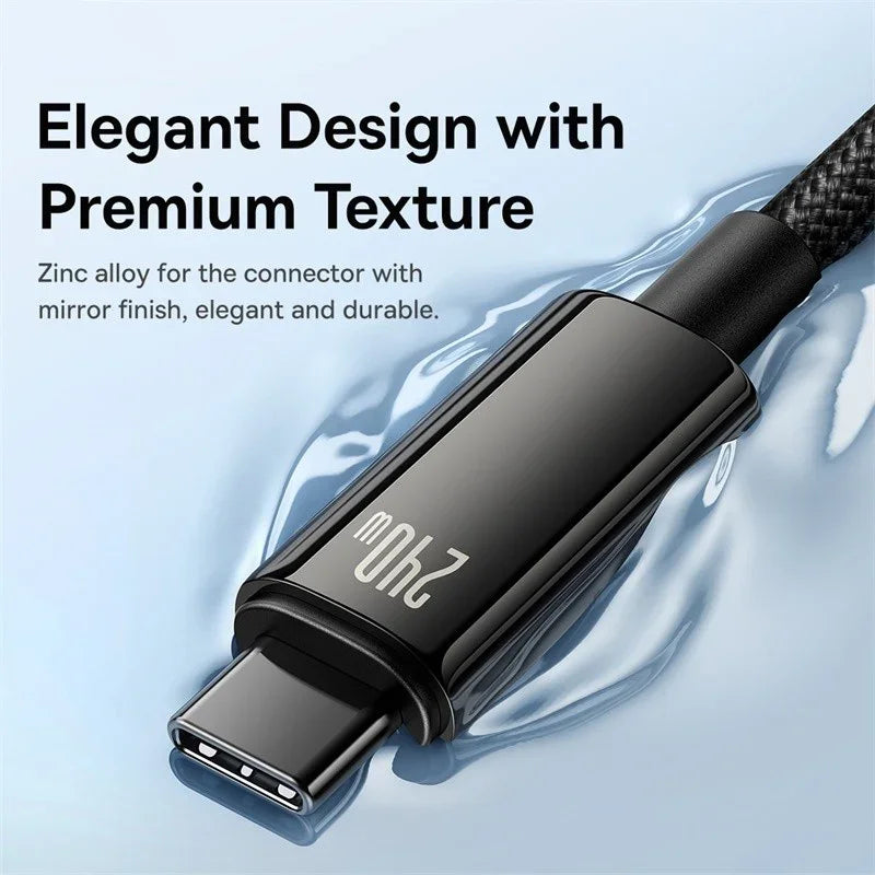 240W USB-C to USB-C Cable PD 3.1 Fast Charging Nylon Braided Data Cable