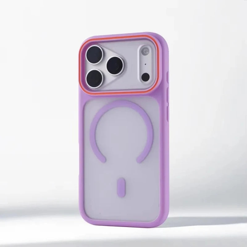 Translucent Matte MagSafe iPhone Case Magnetic Shockproof Protective Cover