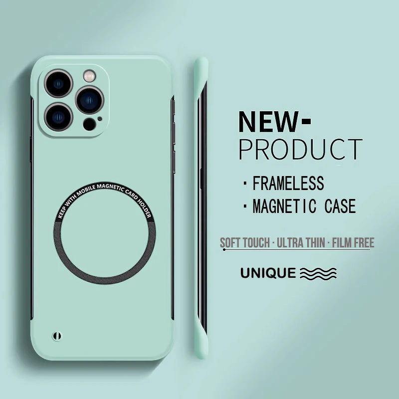 Ultra Thin Matte Magnetic iPhone Case Frameless Hard PC Slim Cover