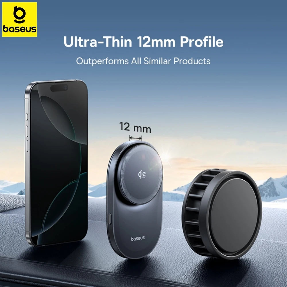Baseus Magnetic Wireless Car Charger 25W Fast Charging Phone Holder with Cooling Fan