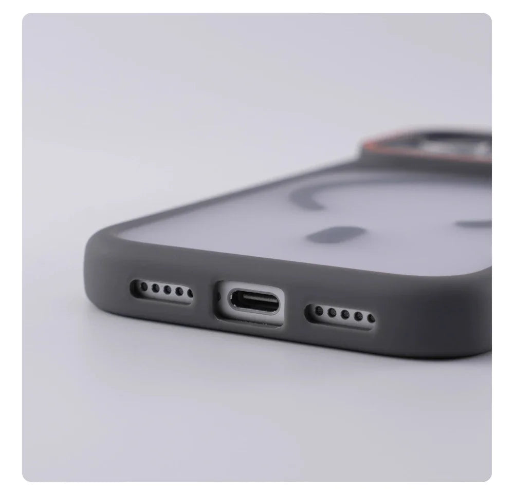Translucent Matte MagSafe iPhone Case Magnetic Shockproof Protective Cover