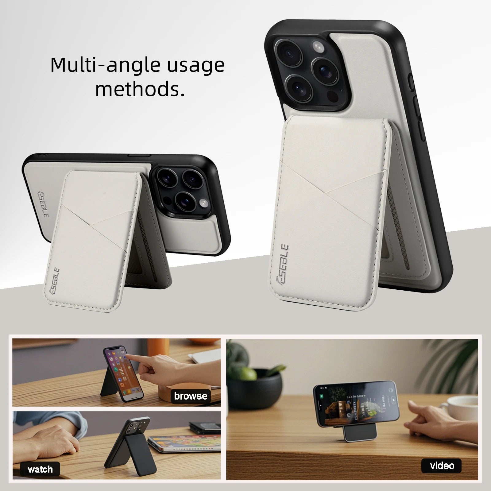 2-in-1 Magnetic Detachable Leather iPhone Case Wallet Card Holder Cover