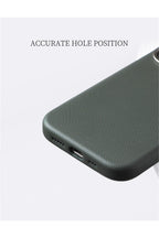 Luxury Diamond Texture MagSafe Leather iPhone Case Alloy Lens Protective Cover