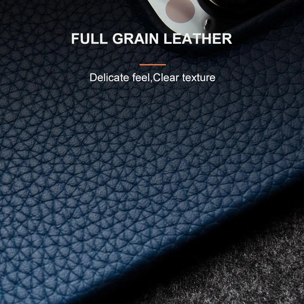 Luxury Genuine Leather iPhone Case Slim Shockproof Premium Cover