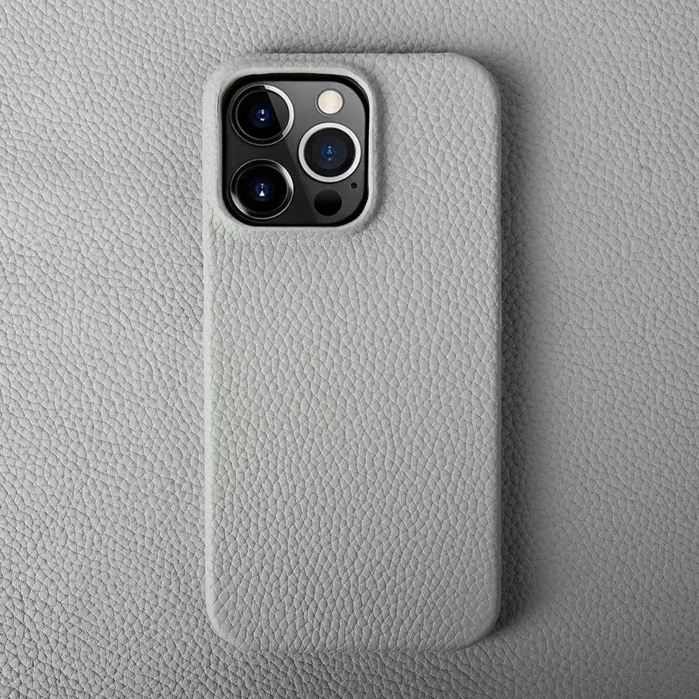 Luxury Genuine Leather iPhone Case Slim Shockproof Premium Cover