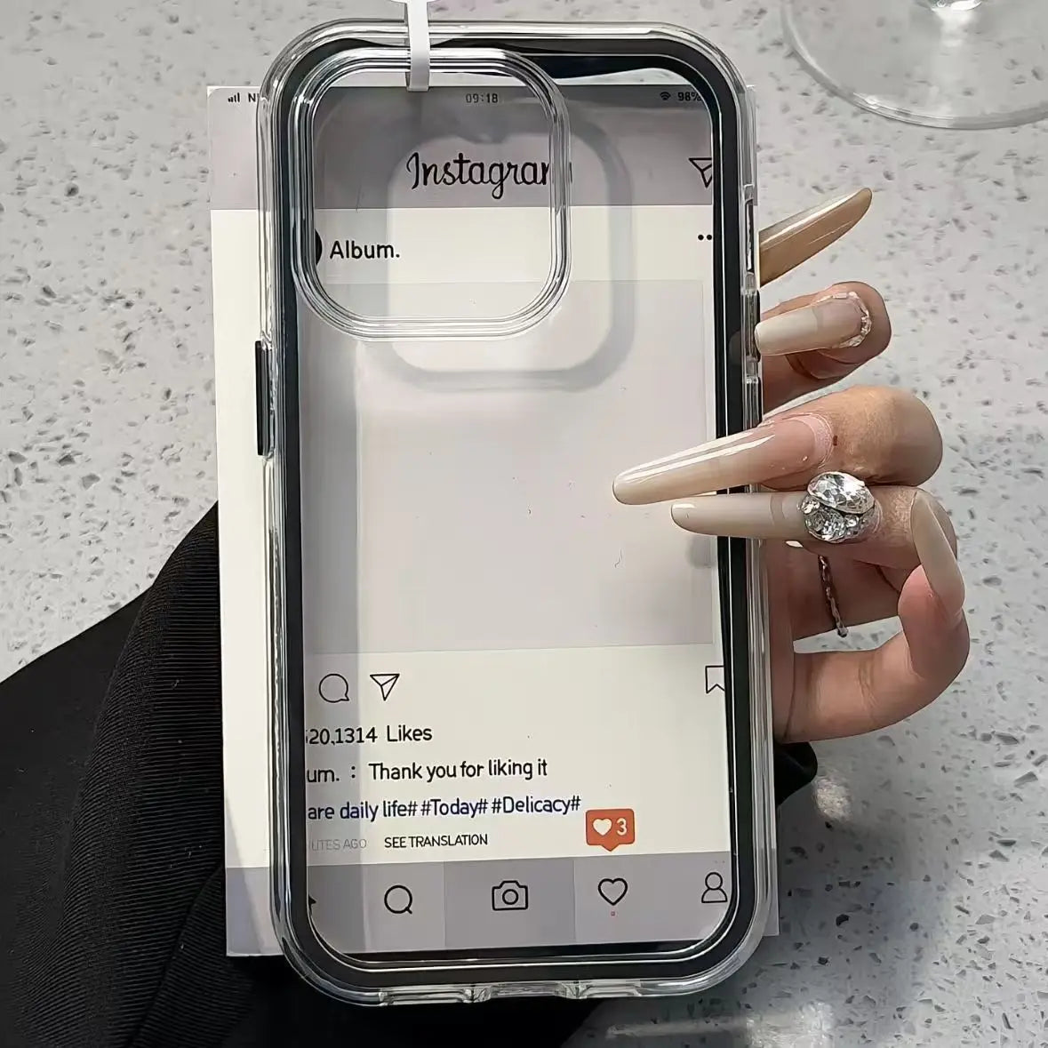 Candy Color Frame Clear Back iPhone Case Shockproof Acrylic Bumper Cover