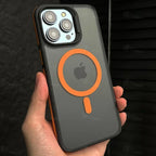 Bicolor Matte Frosted MagSafe iPhone Case Translucent Shockproof Protective Cover
