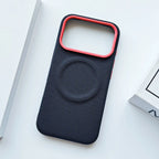 MagSafe Woven Leather iPhone Case TPU Soft Anti-Fingerprint Magnetic Cover