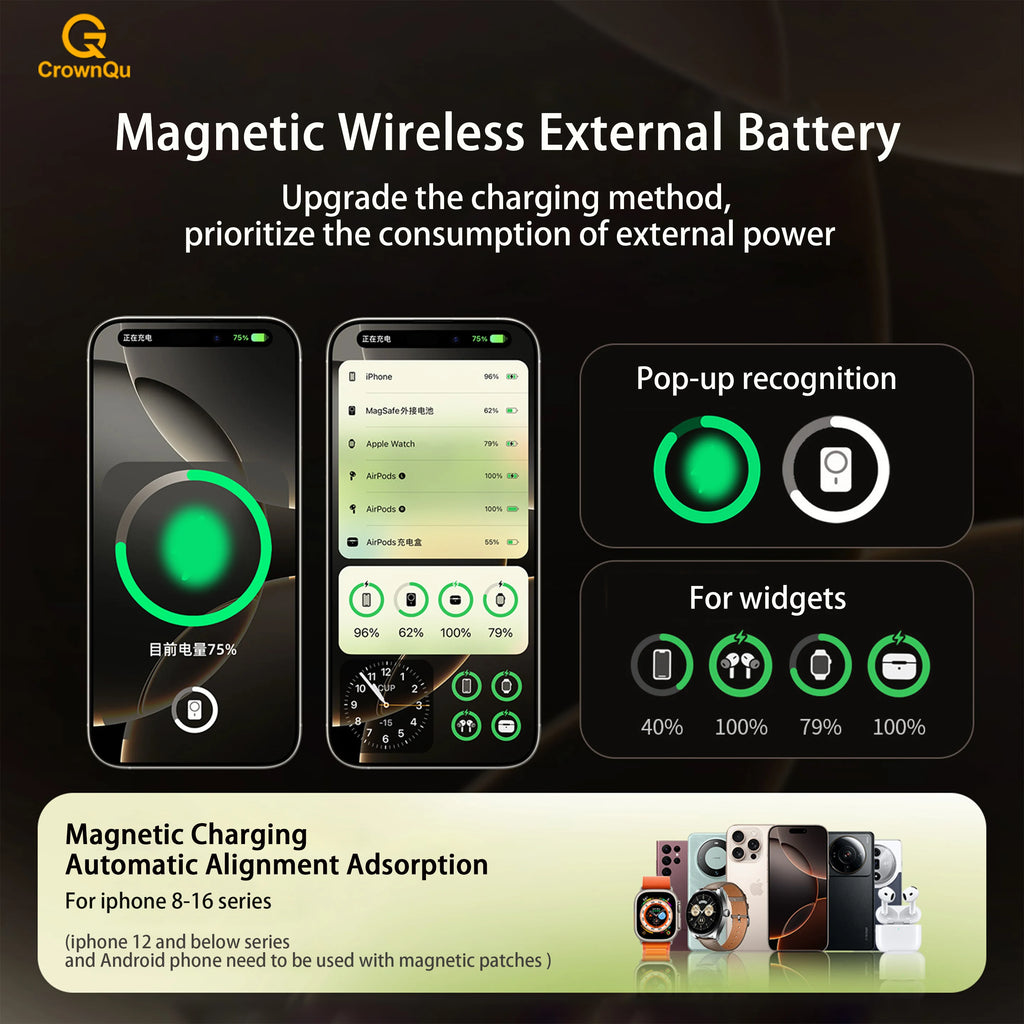 Qi2.1 Magnetic Wireless Power Bank 5000mAh 10000mAh 20W Fast Charging