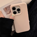 Dopamine Color Silicone iPhone Case Soft Solid Color Shockproof Cover