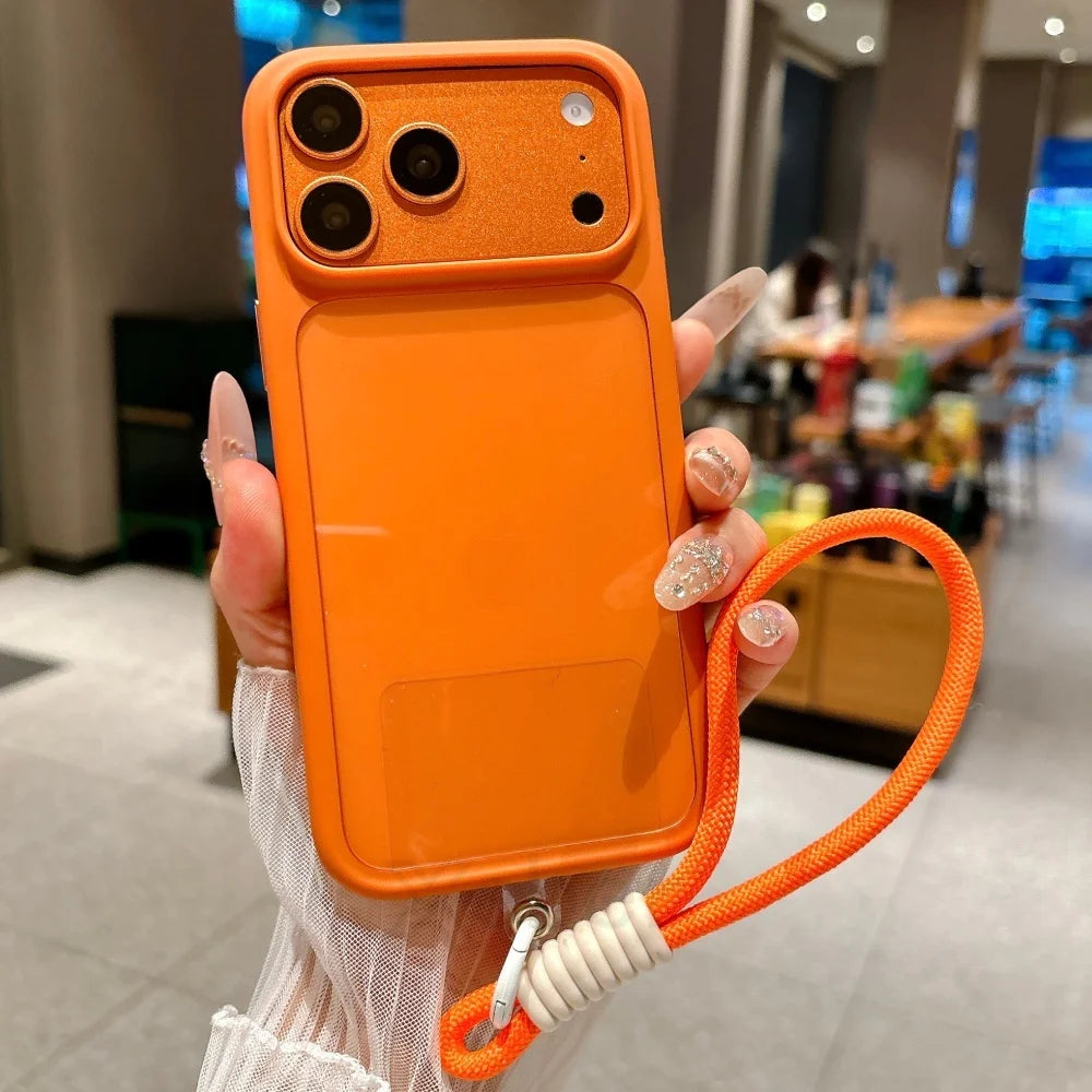 Crystal Clear iPhone Case with Camera Touch Button Shockproof Protective Cover