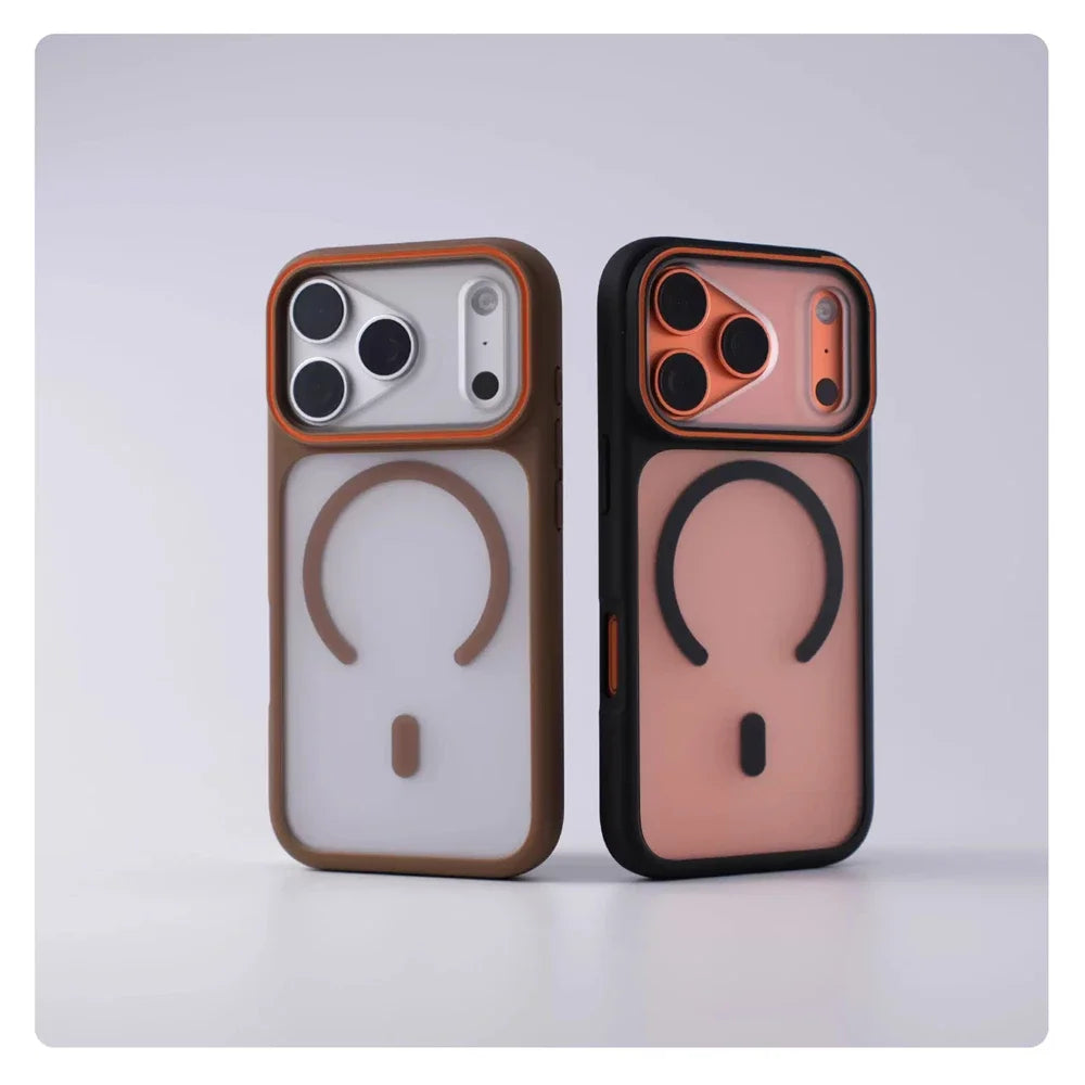 Translucent Matte MagSafe iPhone Case Magnetic Shockproof Protective Cover