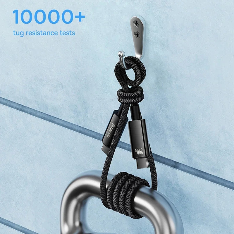 240W USB-C to USB-C Cable PD 3.1 Fast Charging Nylon Braided Data Cable
