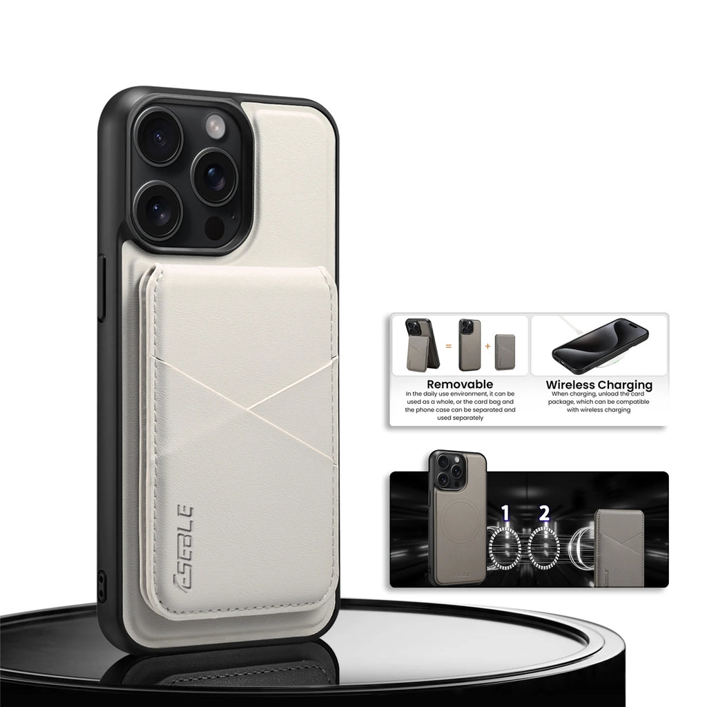 2-in-1 Magnetic Detachable Leather iPhone Case Wallet Card Holder Cover